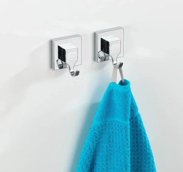 Unyqoos® Set van 2 vierkante haken met vacuümsysteem voor eenvoudige bevestiging