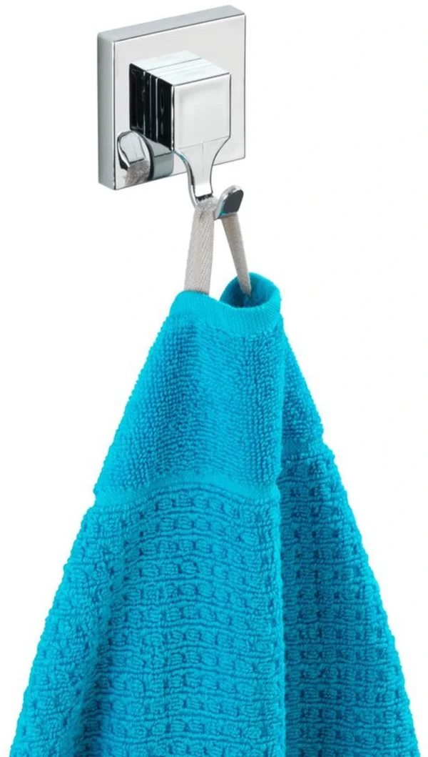 Unyqoos® Set van 2 vierkante haken met vacuümsysteem voor eenvoudige bevestiging