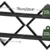P-87213232402955-20260406082548.webp Unyqoos® Stijlvolle set van 2 wandrekken met ruitvormig metalen frame in zwart