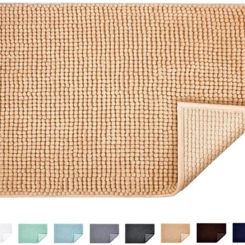 Unyqoos® Absorberende en Zachte Antislip Badmat van Chenille Microvezel voor Badkamer