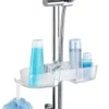 Unyqoos® Handige douchecaddy met drie vakken en haken voor extra opbergruimte