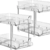 Unyqoos® Uittrekbare Keukenorganizer met Transparante Schuiflade en Flexibele Opbergmogelijkheden voor Onderkasten
