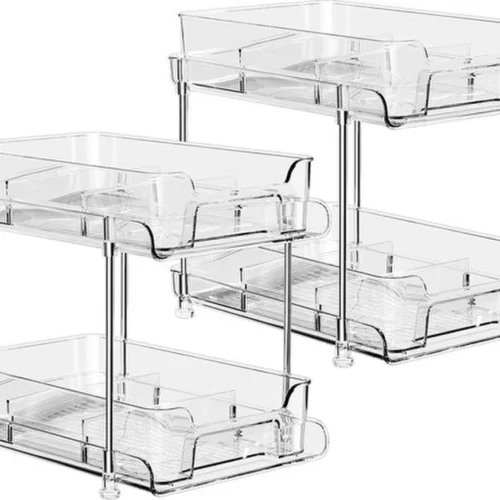 P-87213232458700-20260406094407.webp Unyqoos® Uittrekbare Keukenorganizer met Transparante Schuiflade en Flexibele Opbergmogelijkheden voor Onderkasten