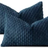 P-87213232480481-20260406111355.webp Unyqoos® Set van twee blauwe corduroy kussenslopen voor elegante woondecoratie