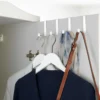 Unyqoos® Witte matte deurgarderobe haken set van vier voor extra opbergruimte