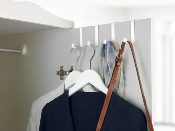 Unyqoos® Witte matte deurgarderobe haken set van vier voor extra opbergruimte