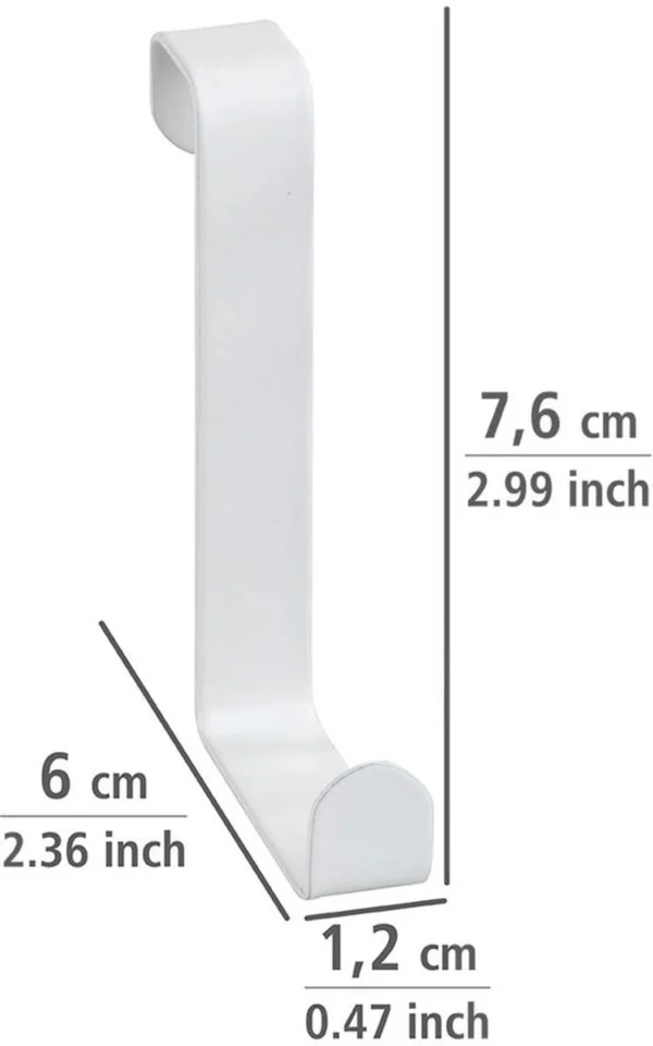 Unyqoos® Witte matte deurgarderobe haken set van vier voor extra opbergruimte