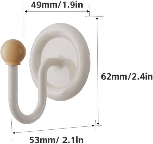 P-87213232524581-20260406120136.webp Unyqoos® Vierdelige set zelfklevende wandhaken met houtmotief voor veelzijdig gebruik
