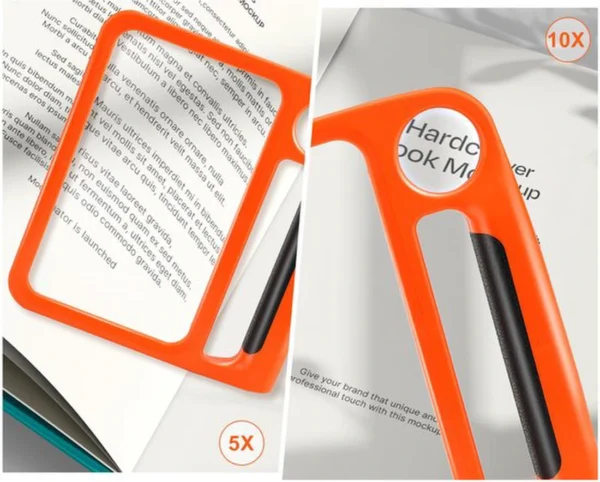 Unyqoos® Handige leesloep met verlichting en ergonomische grip voor ouderen