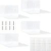 Unyqoos® Set van vier kleine witte acryl wandplanken voor diverse ruimtes