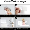 Unyqoos® Set van vier kleine witte acryl wandplanken voor diverse ruimtes