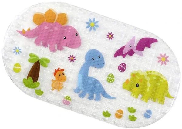 Unyqoos® Antislip badmat voor kinderen met dinosaurussen, wasbaar en antibacterieel