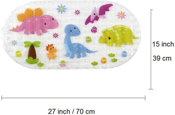 Unyqoos® Antislip badmat voor kinderen met dinosaurussen, wasbaar en antibacterieel