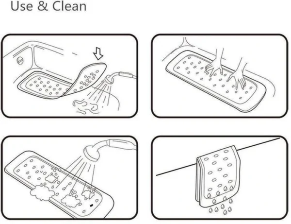 Unyqoos® Antislip badmat voor kinderen met dinosaurussen, wasbaar en antibacterieel