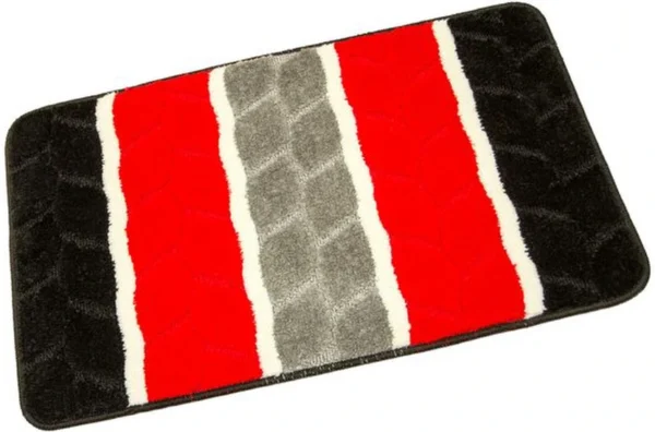 Unyqoos® Rechthoekige kleurrijke badmat met 3D-effect en antislip ontwerp