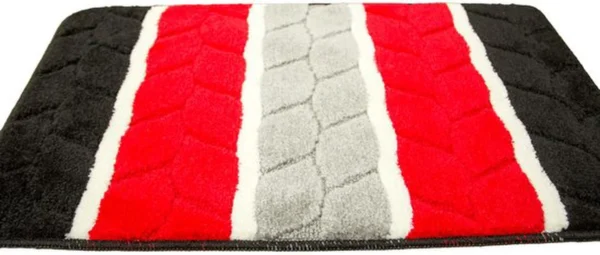 Unyqoos® Rechthoekige kleurrijke badmat met 3D-effect en antislip ontwerp