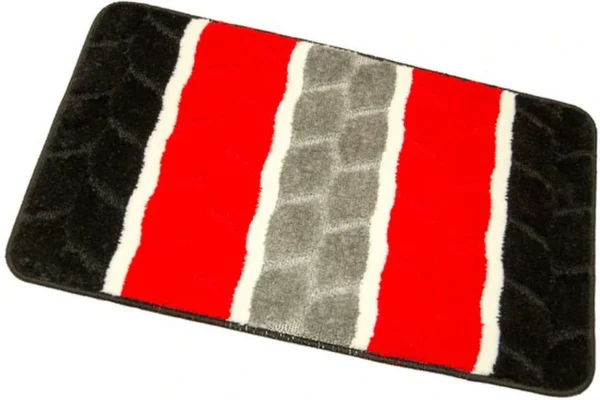 Unyqoos® Rechthoekige kleurrijke badmat met 3D-effect en antislip ontwerp