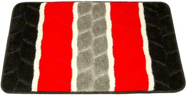 Unyqoos® Rechthoekige kleurrijke badmat met 3D-effect en antislip ontwerp
