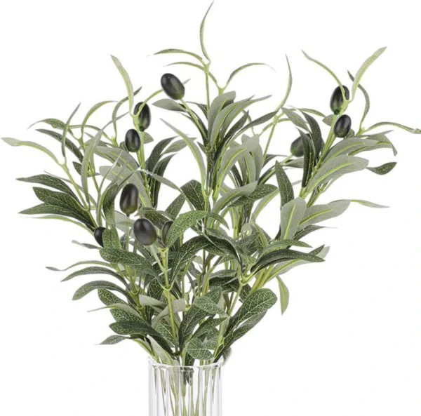 Unyqoos® Realistische Kunstolijftakken Set van 5 voor Diverse Decoratietoepassingen