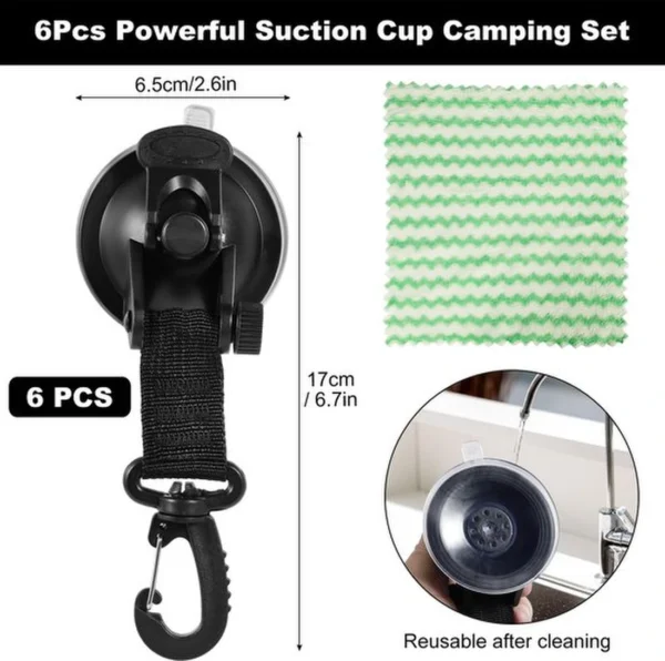 P-87213232602933-20260406120315.webp Unyqoos® Set van 6 multifunctionele zuignappen voor camping en outdoor gebruik
