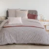 Unyqoos® Luxe katoenen dekbedovertrekset terracotta voor eenpersoonsbed 140x200 cm
