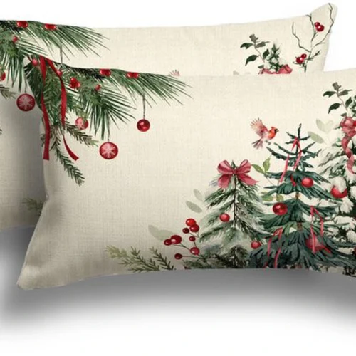 P-87213232648640-20260406112202.webp Unyqoos® Set van twee linnen kerstkussenslopen voor sfeervolle decoratie