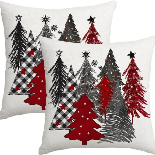 P-87213232666840-20260406112310.webp Unyqoos® Set van 2 feestelijke kussenslopen voor kerstdecoratie in huis
