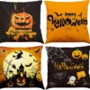 P-87213232679570-20260406112412.webp Unyqoos® Set van 4 Halloween Kussenslopen met Unieke Motieven voor Binnen en Buiten