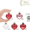 P-87213232710915-20260406091814.webp Unyqoos® Set van 16 hartvormige kerstballen voor feestelijke en romantische decoratie