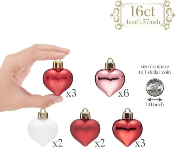 P-87213232710915-20260406091814.webp Unyqoos® Set van 16 hartvormige kerstballen voor feestelijke en romantische decoratie