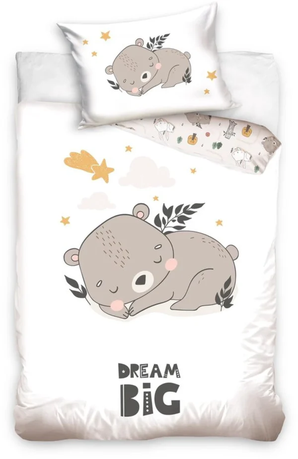 Unyqoos® Betoverend Kinderbeddengoed met Schattig Beertje en Dromerig Bosontwerp voor Meisjes en Jongens