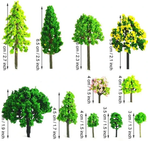 P-87213232714282-20260405135918.webp Unyqoos® Set van 55 kleurrijke miniatuurmodelbomen voor landschapsdecoratie en modelbouw