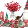 P-87213232720981-20260406091843.webp Unyqoos® Set van 20 Decoratieve Rode Bessen Takken voor Kerstboom en Creatief Handwerk