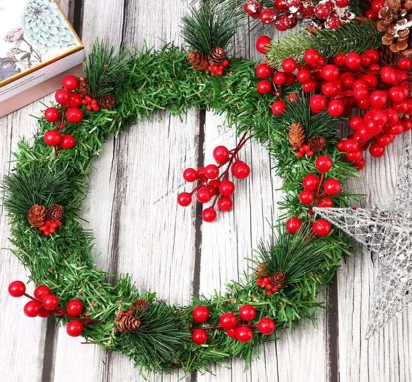 P-87213232720983-20260406091857.webp Unyqoos® Set van 20 Decoratieve Rode Bessen Takken voor Kerstboom en Creatief Handwerk