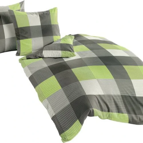 Unyqoos® Hoge kwaliteit flanellen dekbedovertrekset in kiwi 155 x 220 cm