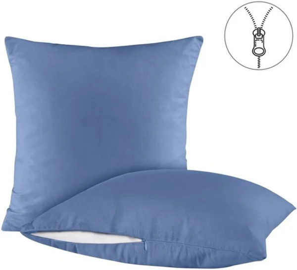 Unyqoos® Beddengoedset van 100% katoen met ademend dekbedovertrek en kussensloop in blauw