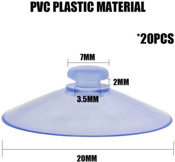 P-87213232755871-20260406120615.webp Unyqoos® Set van 20 transparante pvc-zuignappen voor diverse gladde oppervlakken