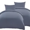 Unyqoos® Beddengoedset van polyester-microvezel met ritssluiting en Oeko-Tex-certificering donkergrijs