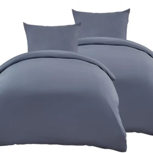 Unyqoos® Beddengoedset van polyester-microvezel met ritssluiting en Oeko-Tex-certificering donkergrijs