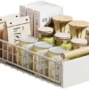 Unyqoos® Uitklapbare keukenorganizer met lade en handgreep voor veelzijdige opbergrekken in kleine kasten