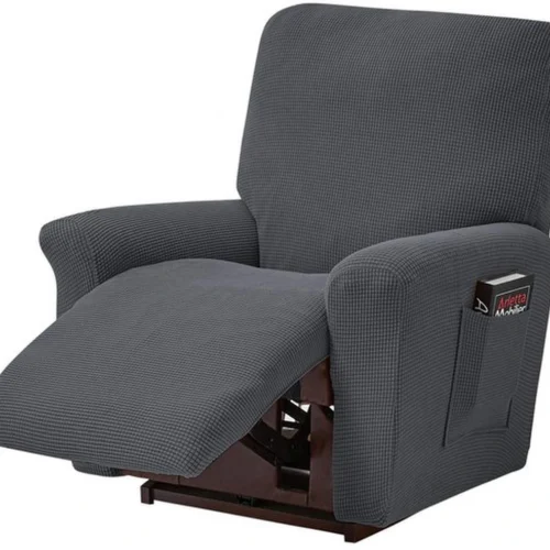 Unyqoos® Stijlvolle en Elastische Stoelhoes voor Comfortabele Relaxstoelen, donkergrijs, 115*76*79 cm
