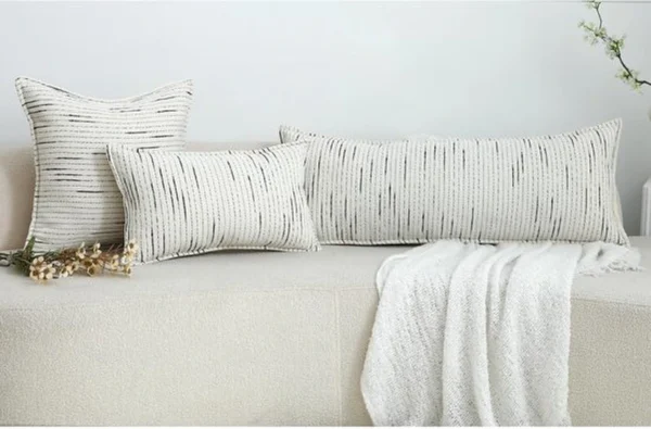 P-87213232776596-20260406111526.webp Unyqoos® Stijlvolle Boho Kussenhoes van Chenille in Zwart en Wit voor Elke Kamer