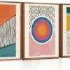 Unyqoos® Stijlvolle 3-delige kunstset in boho stijl voor woonkamer en slaapkamer