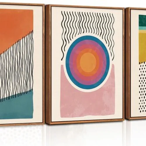 P-87213232794860-20260406123504.webp Unyqoos® Stijlvolle 3-delige kunstset in boho stijl voor woonkamer en slaapkamer