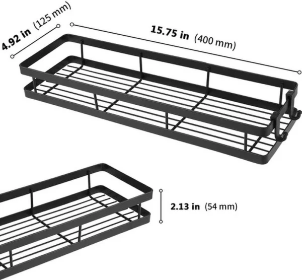 Unyqoos® Kruidenrek Set van 2 Stuks - Modern Metalen Wandrek voor Keuken en Badkamer