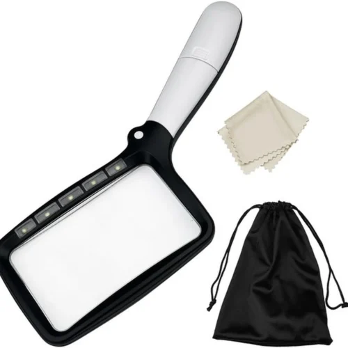Unyqoos® Inklapbaar vergrootglas met LED-verlichting voor comfortabel lezen en bekijken