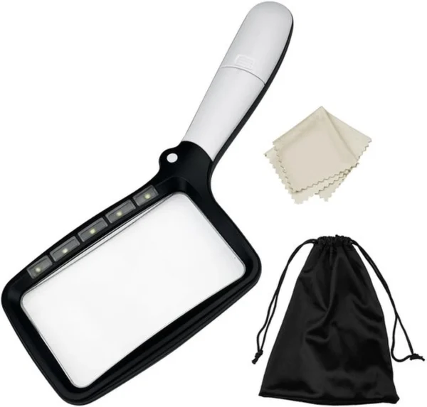 Unyqoos® Inklapbaar vergrootglas met LED-verlichting voor comfortabel lezen en bekijken