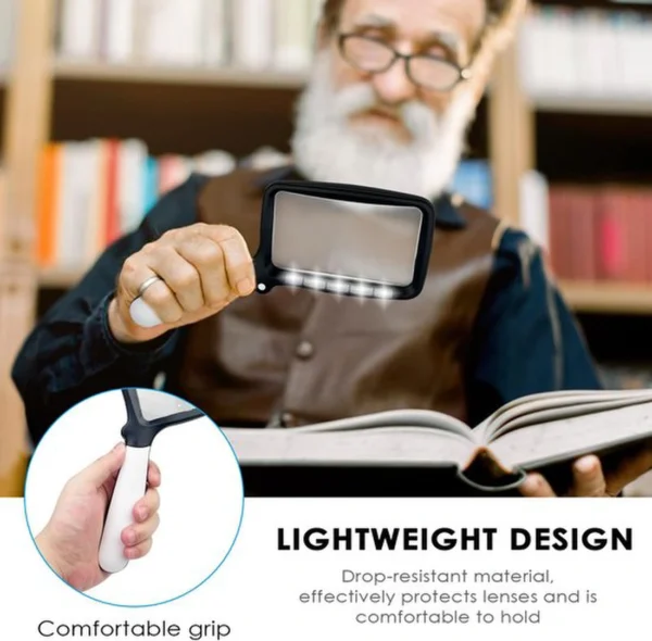 Unyqoos® Inklapbaar vergrootglas met LED-verlichting voor comfortabel lezen en bekijken