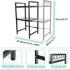 P-87213232850672-20260406101636.webp Unyqoos® Uitbreidbaar Keukenrek voor Magnetron met Verstelbare Breedte en Opbergniveaus