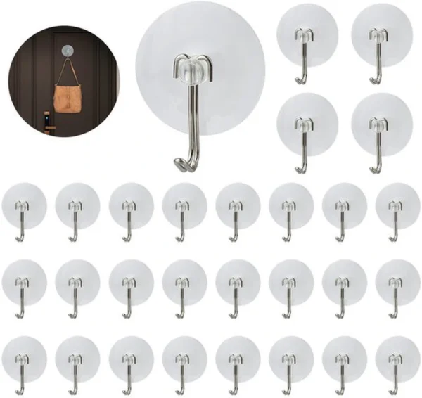 P-87213232857390-20260406120809.webp Unyqoos® Set van 40 sterke transparante zuignappen met haken voor veelzijdig gebruik